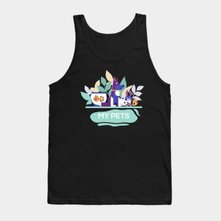 My pets hand drawn illustration Tank Top